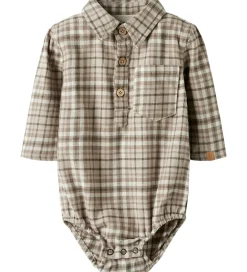 Skjortebody l/æ - NbmRebel - Sepia Tint|Lil Atelier