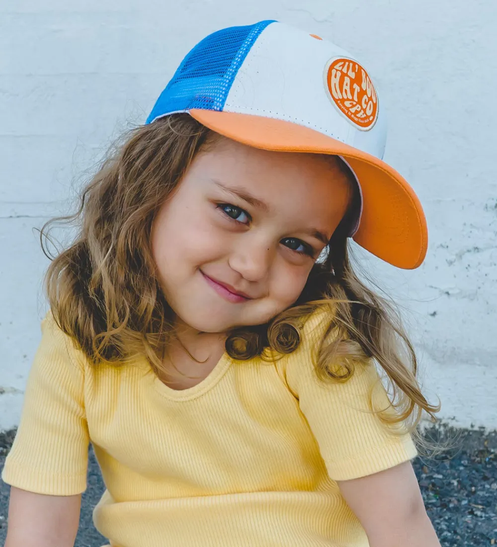 Kasket - Trucker - Blue/Orange/White|Lil' Boo Copenhagen Best