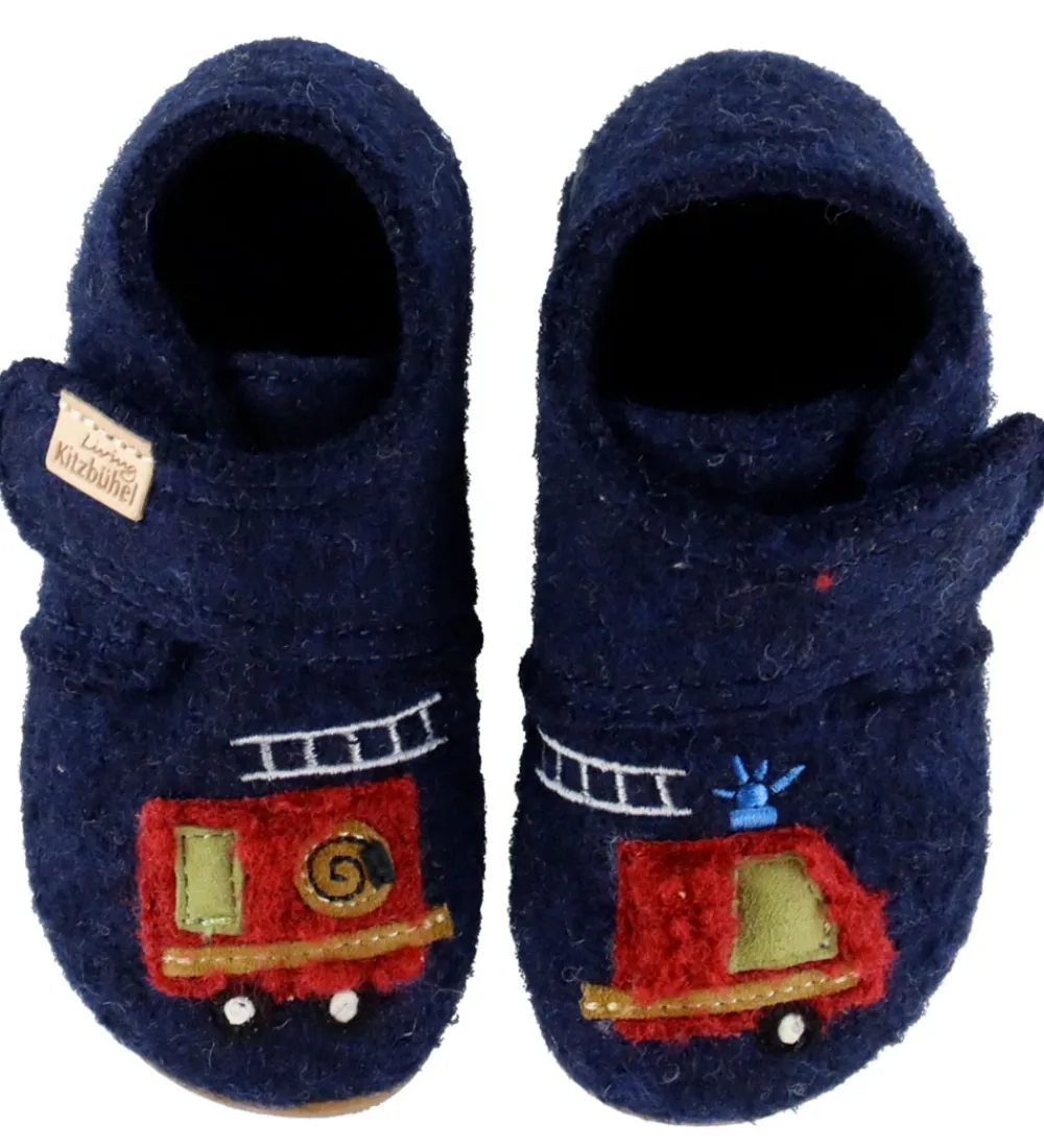 Hjemmesko - Uld - Fredi Feuerwehr - Nachtblau|Living Kitzbühel Online