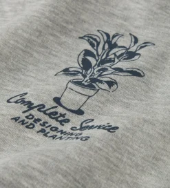 Hættetrøje - NlmKlant - Light Grey Melange/Pageant Blue|LMTD Outlet