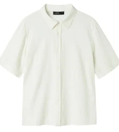 Skjorte - NlnFinen - Viskose/Hør - White Alssum|LMTD