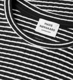 Bluse - Rib - Viskose - Talika - Black/Vanilla Ice|Mads Nørgaard