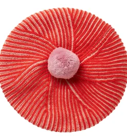 Baret - Strik - Uld/Bomuld - Alexo - Tomato Stripe|MarMar Outlet