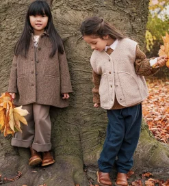 Frakke - Uld - Olive - Earthy Check|MarMar Sale