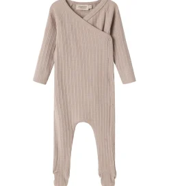 Heldragt m. Fødder - Pointelle - Rubello - Soft Beige|MarMar Clearance