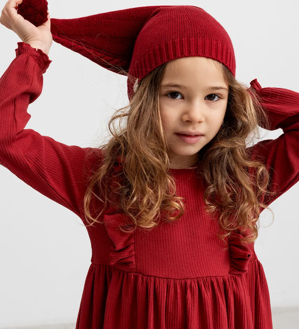 Kjole - Modal/Rib - Dikte - Hisbiscus Red|MarMar Clearance