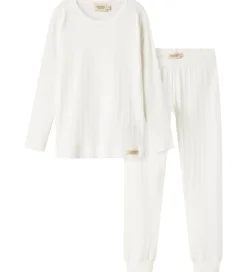 Nattøj - Gentle White m. Hulmønster|MarMar Discount