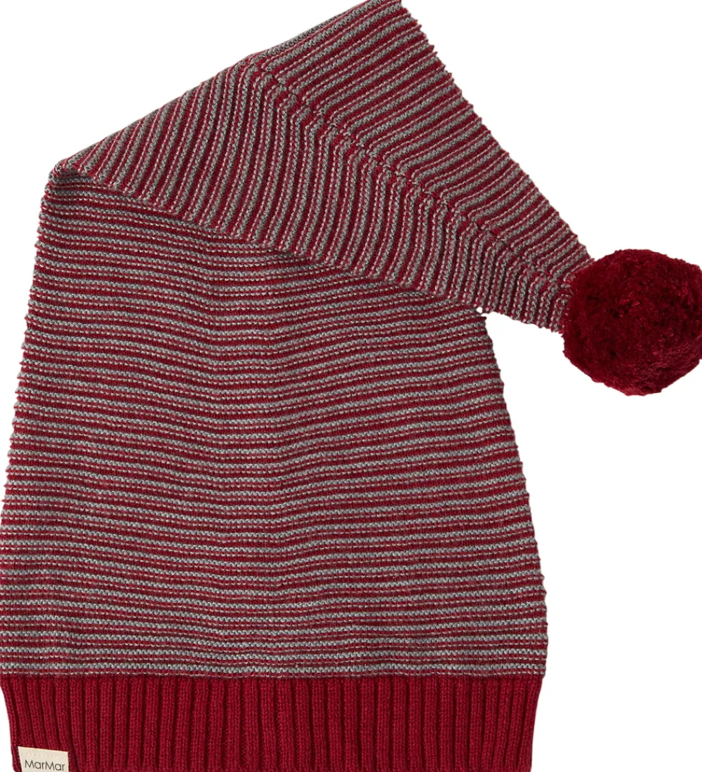 Nissehue - Strik - Alfen - Hibiscus Red Stripe|MarMar Discount