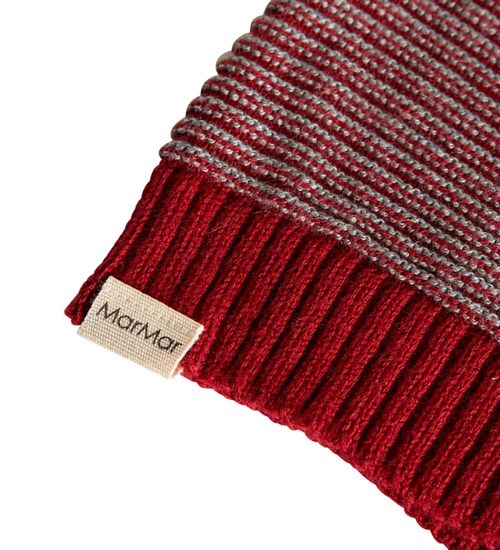 Nissehue - Strik - Alfen - Hibiscus Red Stripe|MarMar Discount