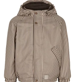 Regntøj m Fleece - PU - Obo - Brown Stripe|MarMar New
