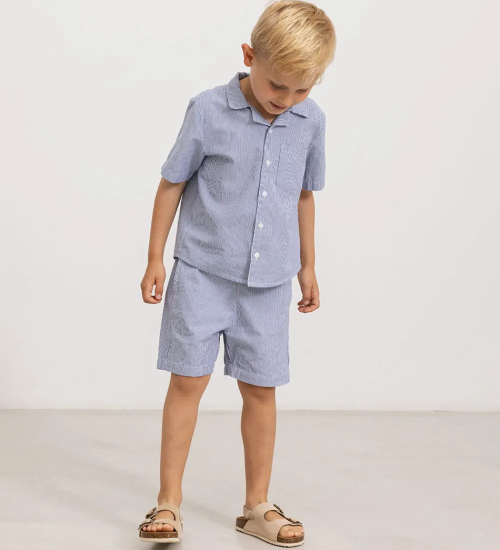 Skjorte - Tage - Navy Stripe|MarMar