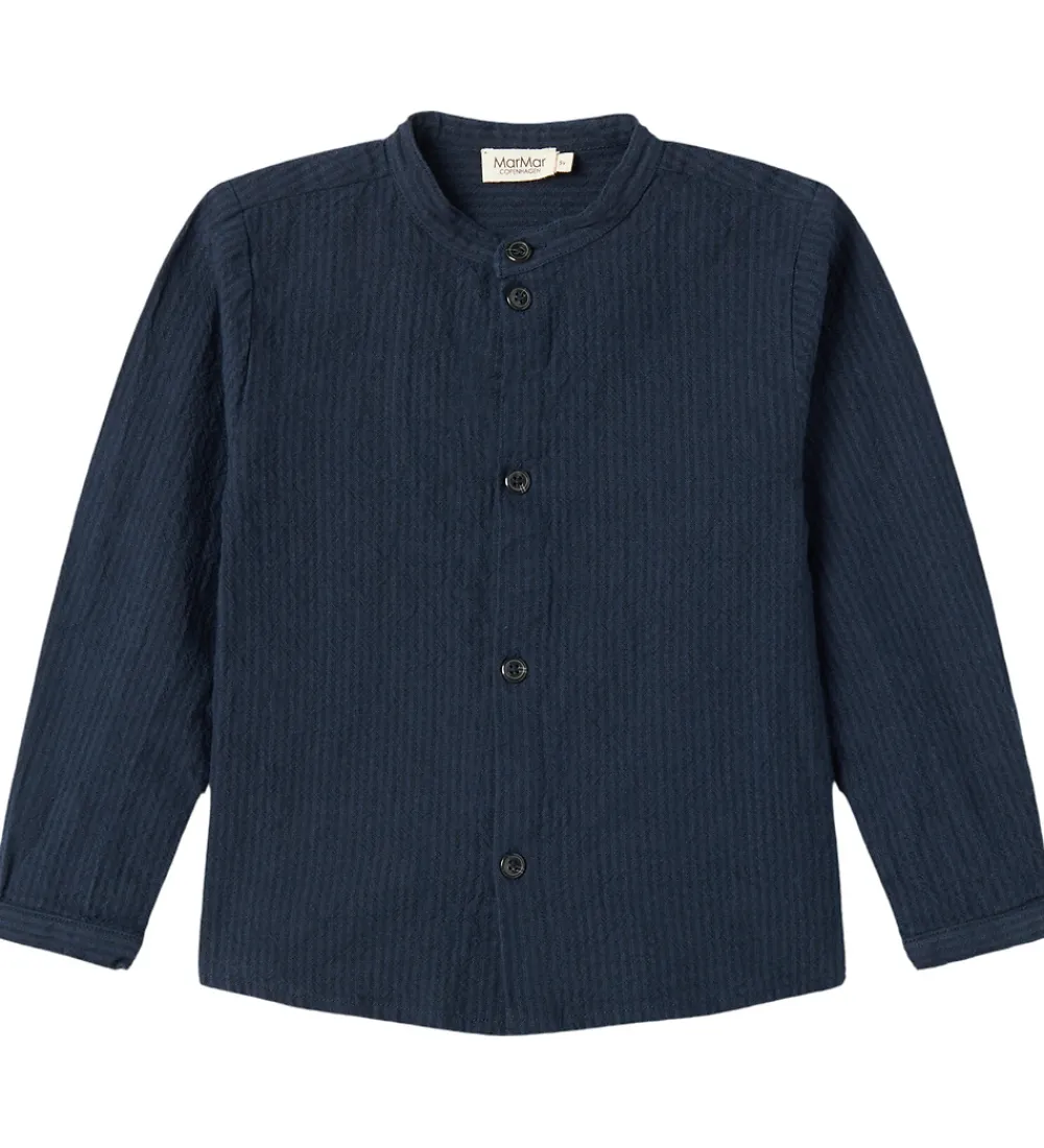 Skjorte - Torben - Dark Blue Stripe|MarMar