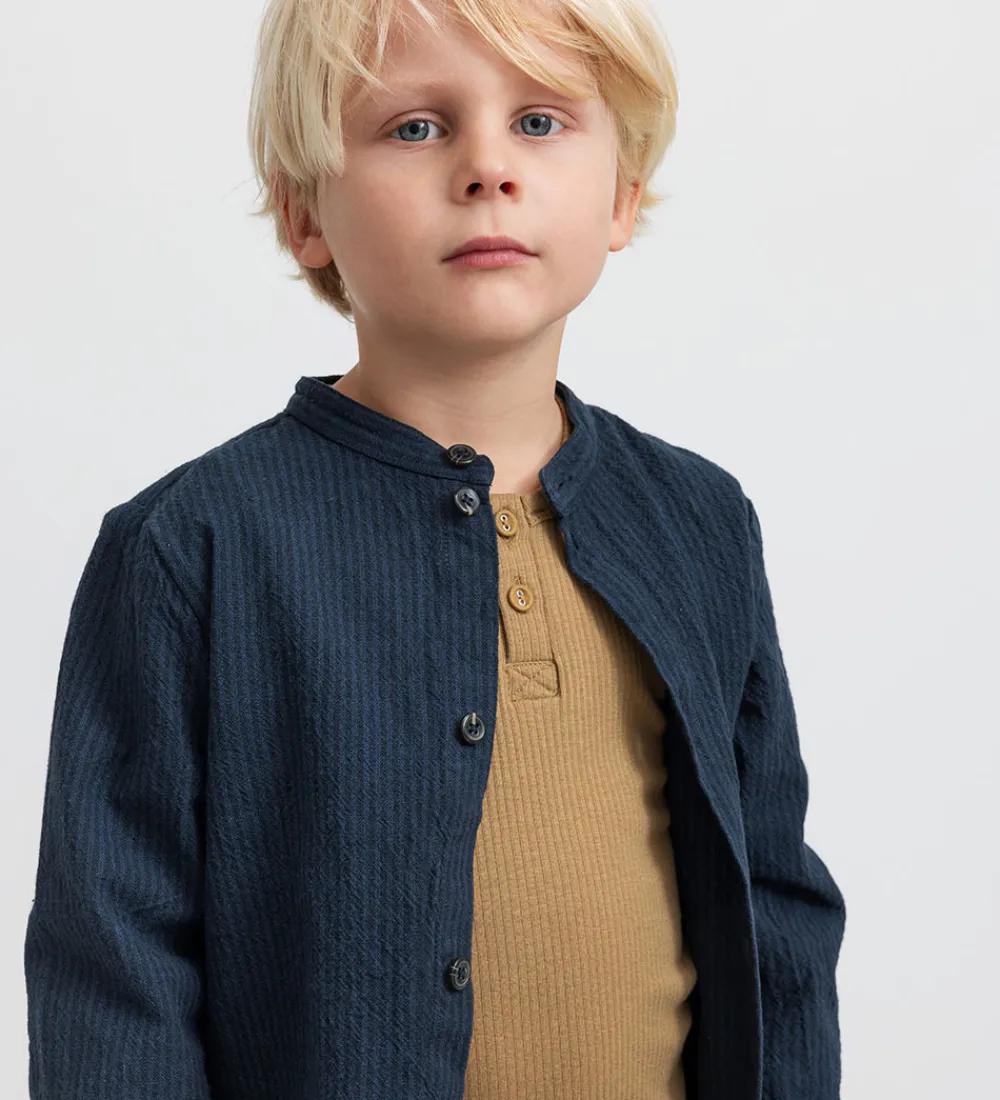 Skjorte - Torben - Dark Blue Stripe|MarMar