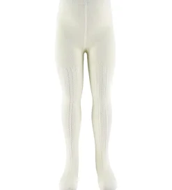 Strømpebukser - Hulmønster - Pointelle - Gentle White|MarMar Clearance