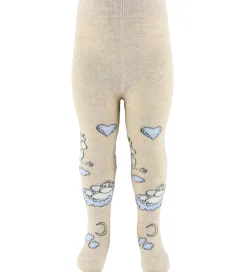 Strømpebukser - Jacquard - Moomin - Beige Meleret|MarMar