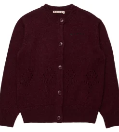 Cardigan - Nylon/Uld - Berry Jam|Marni Discount