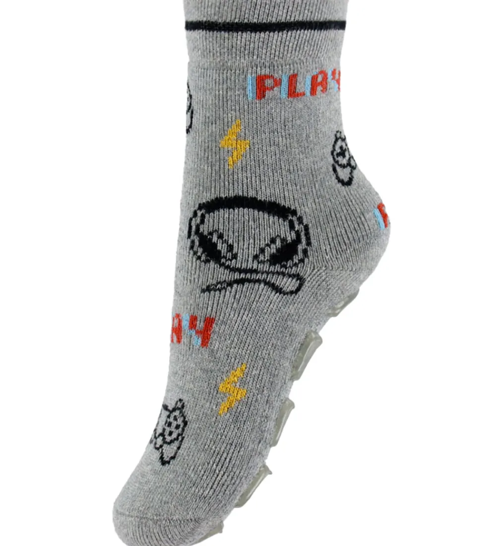 Strømper - ABS - Gaming - Lysegråmeleret|Melton Hot