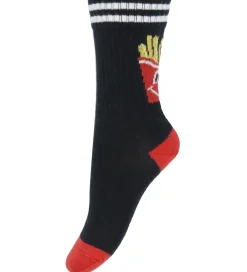 Strømper - French Fries - Sort|Melton New