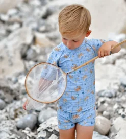 Badebluse - UV50+ - Faded Denim m. Tern/Print|Mikk-Line Best