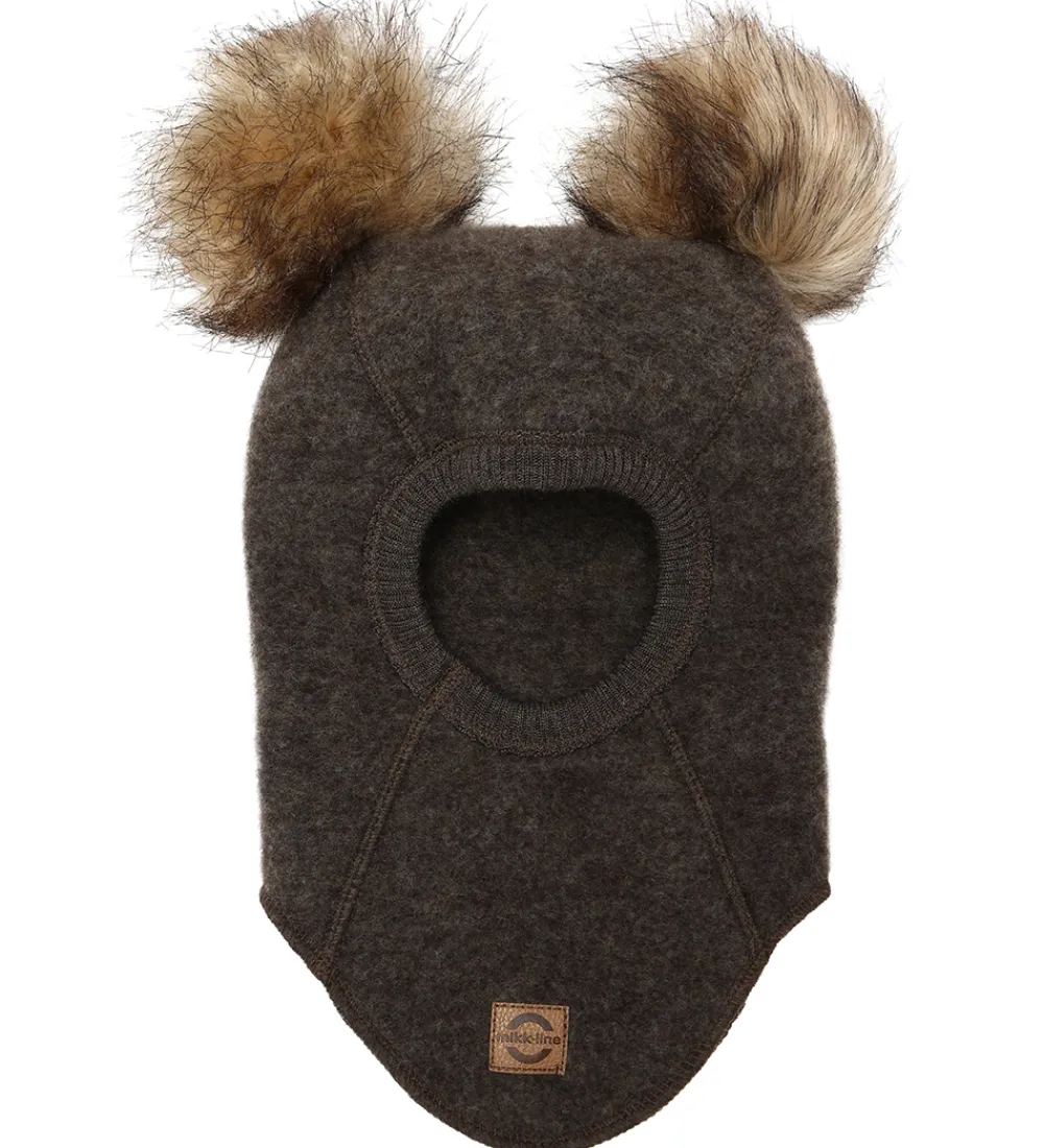 Elefanthue - Uld - 1-lags - Dark Brown Melange m. Kvas|Mikk-Line Sale