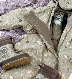 Flyverdragt - AOP Floral - Cloud Gray|Mikk-Line Best