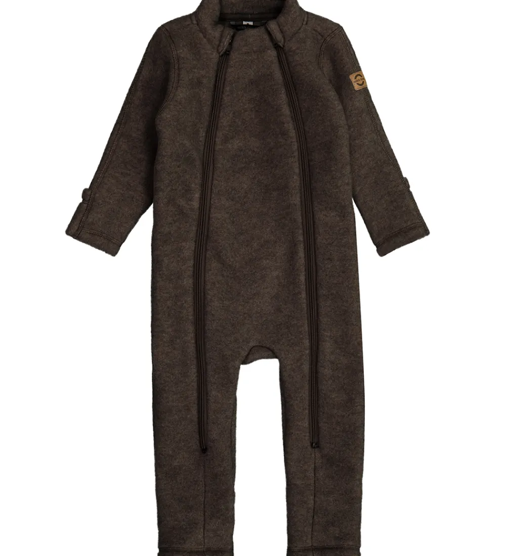 Køredragt - Uld - Dark Brown Melange|Mikk-Line Sale