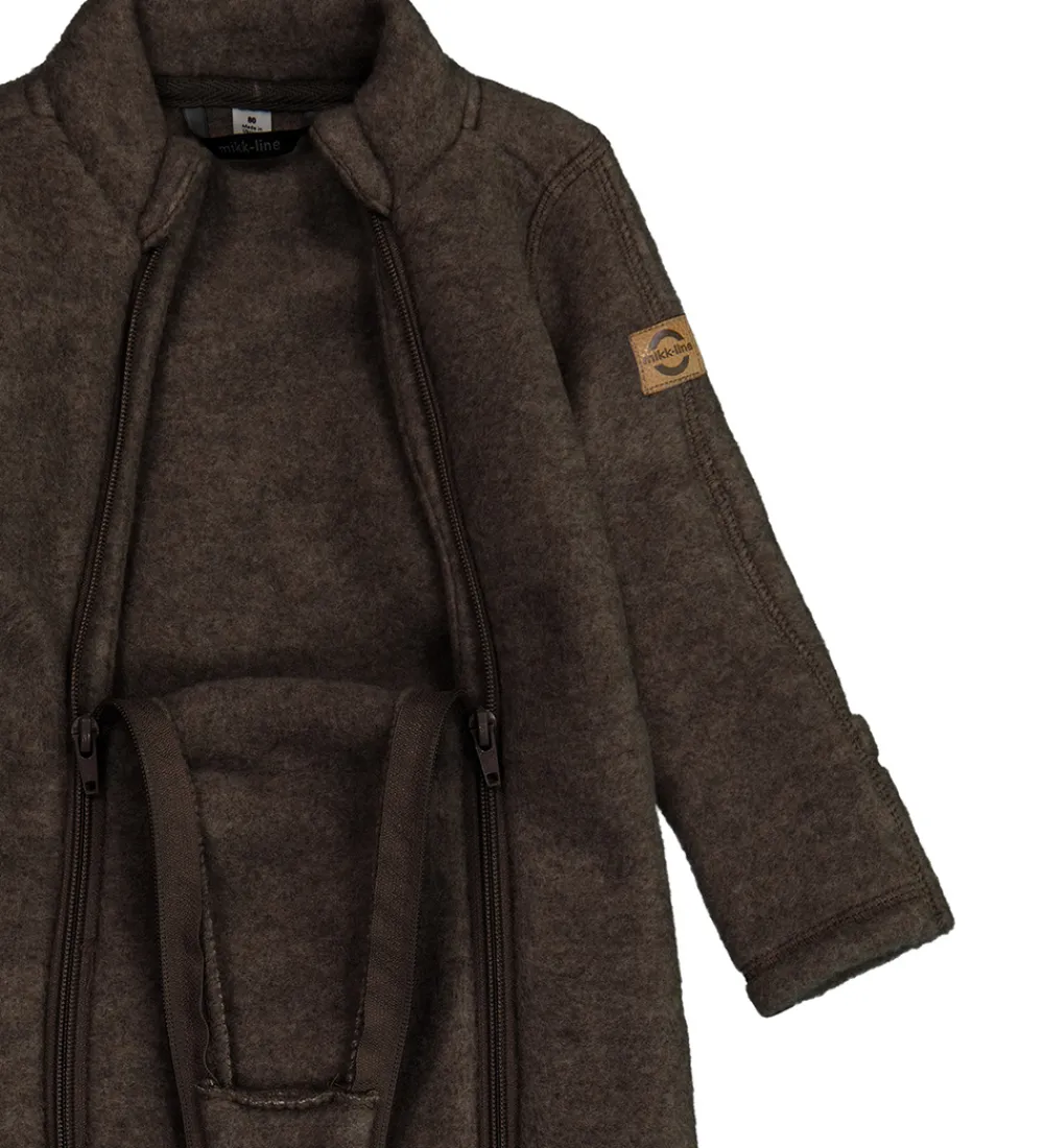 Køredragt - Uld - Dark Brown Melange|Mikk-Line Sale