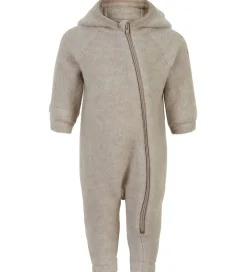 Køredragt m. Hætte - Uld - Melange Offwhite|Mikk-Line Online