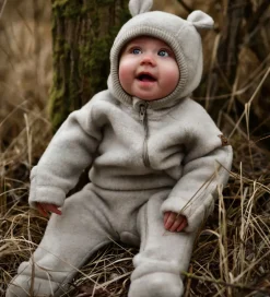 Køredragt m. Hætte - Uld - Melange Offwhite|Mikk-Line Online