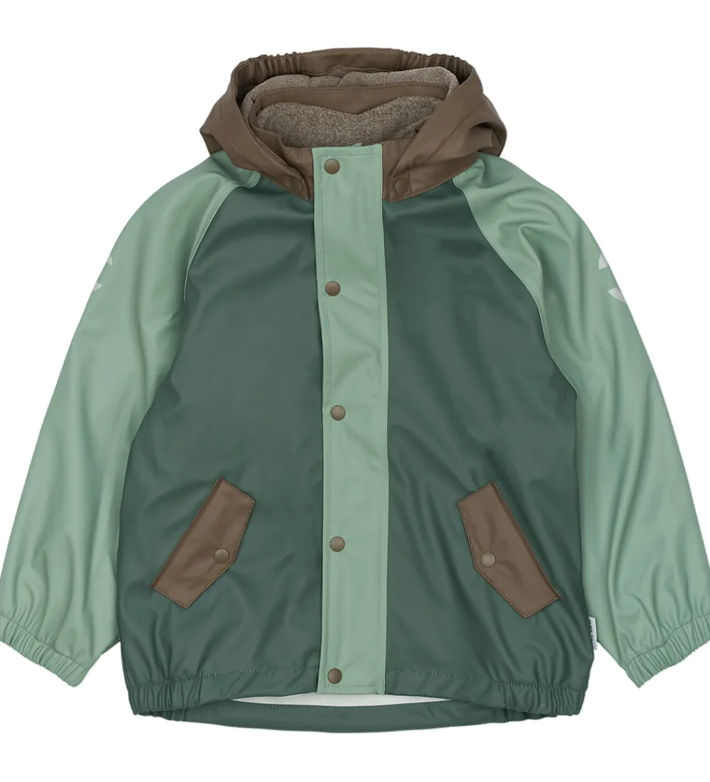 Regntøj m. Fleece/Seler - PU - 3i1 - Balsam Green|Mikk-Line Best
