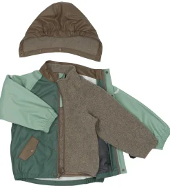 Regntøj m. Fleece/Seler - PU - 3i1 - Balsam Green|Mikk-Line Best