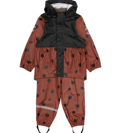 Regntøj m. Seler - PU - Henna m. Mariehøne|Mikk-Line Best