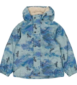 Regntøj m. Seler/For - Blue Nights m. Bjerge|Mikk-Line