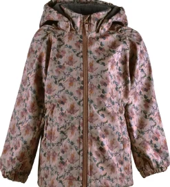 Softshelljakke m. Fleece - Recycled - Nougat m. Blomst|Mikk-Line New