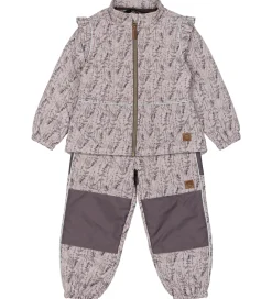 Termotøj - Cloud Gray m. Blomster/Flæser|Mikk-Line Clearance