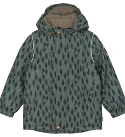Vinterjakke - Recycled - Balsam Green m. Print|Mikk-Line