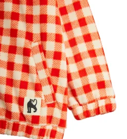 Fleecejakke - Gingham - Rød/Hvidternet|Mini Rodini Clearance