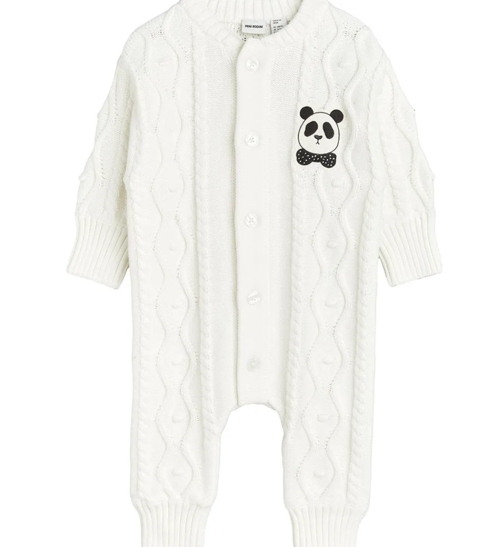 Heldragt - Strik - Off White m. Panda|Mini Rodini Online