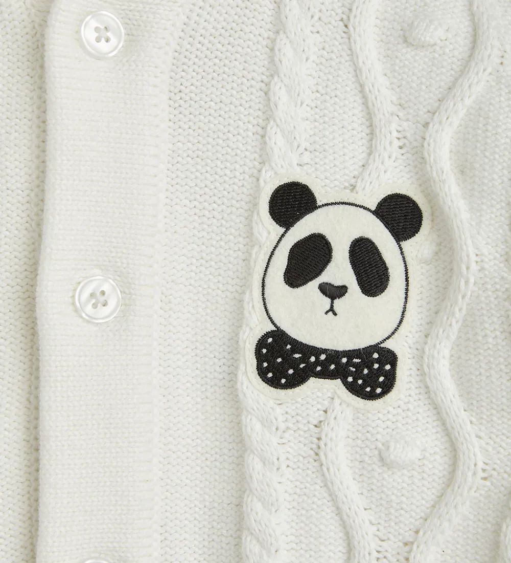 Heldragt - Strik - Off White m. Panda|Mini Rodini Online