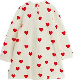 Kjole - Velour - Hearts - Hvid|Mini Rodini Hot