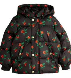Vinterjakke - Lingonberries Hooded Puffer - Sort|Mini Rodini Clearance