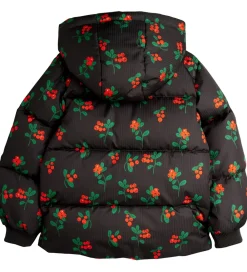Vinterjakke - Lingonberries Hooded Puffer - Sort|Mini Rodini Clearance