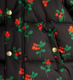 Vinterjakke - Lingonberries Hooded Puffer - Sort|Mini Rodini Clearance