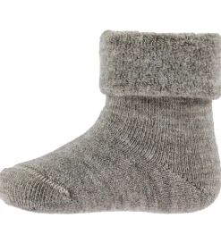 Strømper - Uld/Polyamid - Brown Melange|MiniPop Hot