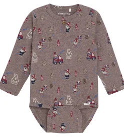 Body l/æ - Dark Brown Melange|Minymo Clearance