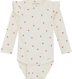 Body l/æ - Rib - Eggnog m. Hjerter|Minymo Discount