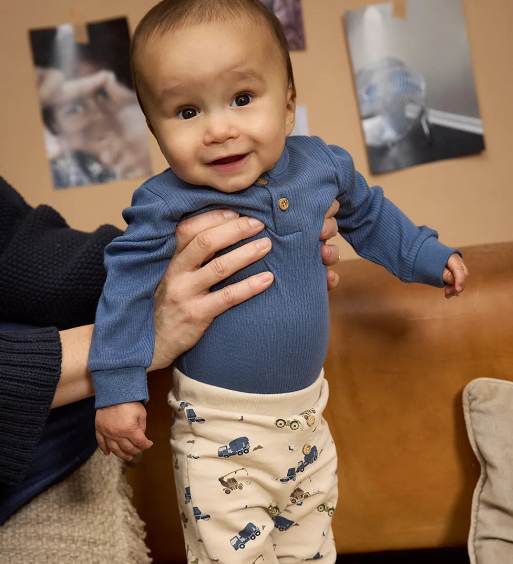 Body l/æ - Rib - Modal/Bomuld - Vintage Indigo|Minymo Outlet