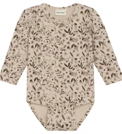 Body l/æ - Sweat - Smoke Gray m. Blomster|Minymo Discount