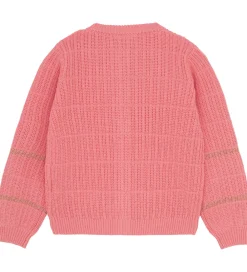 Cardigan - Strik - Rib - Strawberry Ice|Minymo Clearance