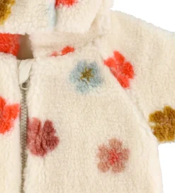 Fleecejakke - Sandshell m. Blomster|Minymo Online